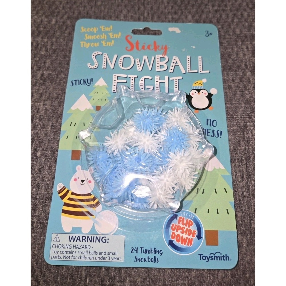 Sticky snowball fight.  NO MESS.  Ages 3+.  UNIQUE & INNOVATIVE